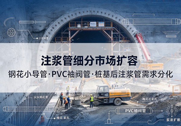 镇赉注浆管细分市场扩容，隧道钢花小导管、PVC 袖阀管、桩基后注浆管需求分化